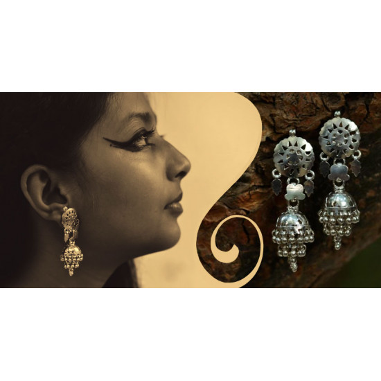 Silver Jewelry ~ Phool jhumkis