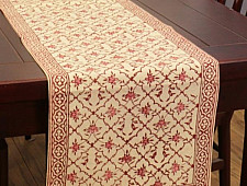 Hand Block Printed . Cotton Table Runner ✥ 32