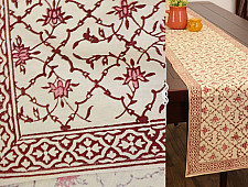 Hand Block Printed . Cotton Table Runner ✥ 32