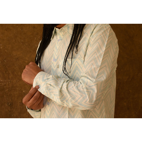 रंगरेज / Rangrez ❂ Block Printed . Fine Cotton Shirt ❂ 1