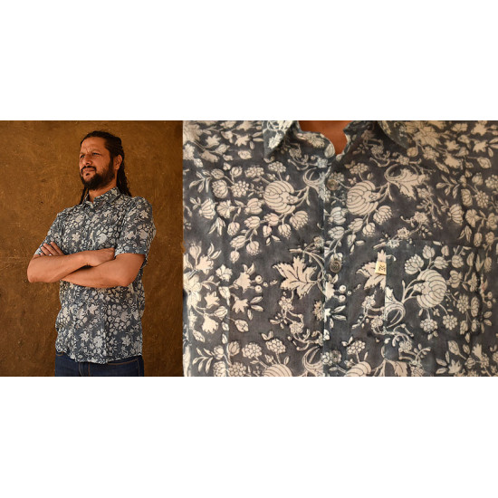 रंगरेज / Rangrez ❂ Block Printed . Fine Cotton Shirt ❂ 7