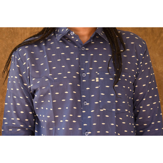 रंगरेज / Rangrez ❂ Block Printed . Fine Cotton Shirt ❂ 8