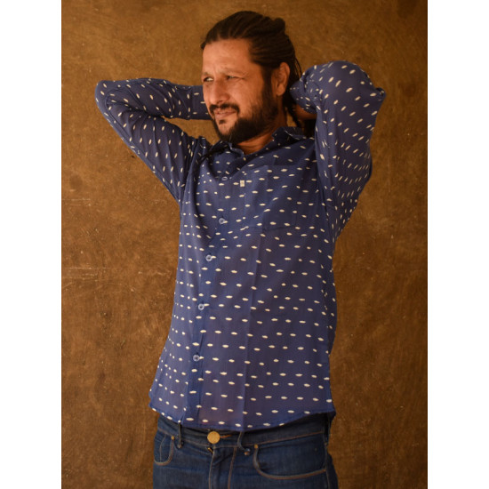 रंगरेज / Rangrez ❂ Block Printed . Fine Cotton Shirt ❂ 8