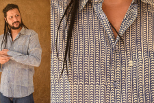 रंगरेज / Rangrez ❂ Block Printed . Fine Cotton Shirt ❂ 12