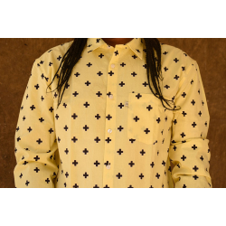 रंगरेज / Rangrez ❂ Block Printed . Fine Cotton Shirt ❂ 17