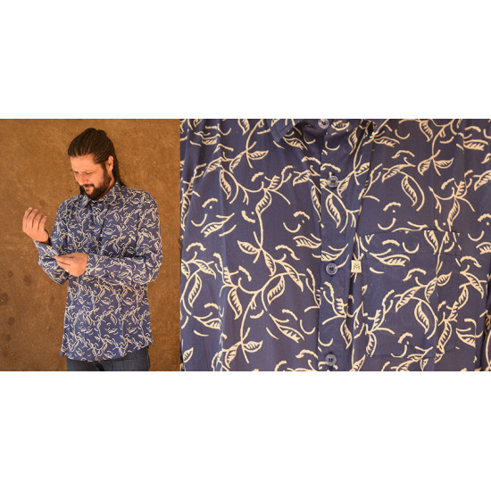 रंगरेज / Rangrez ❂ Block Printed . Fine Cotton Shirt ❂ 27