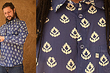 रंगरेज / Rangrez ❂ Block Printed . Fine Cotton Shirt ❂ 10