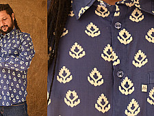 रंगरेज / Rangrez ❂ Block Printed . Fine Cotton Shirt ❂ 10