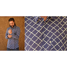 रंगरेज / Rangrez ❂ Block Printed . Fine Cotton Shirt ❂ 11