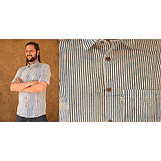 रंगरेज / Rangrez ❂ Block Printed . Fine Cotton Shirt ❂ 14