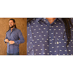 रंगरेज / Rangrez ❂ Block Printed . Fine Cotton Shirt ❂ 8