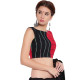 खेस ✥ Black and red panel sleeveless blouse ✥ 3