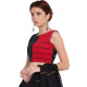 खेस ✥ Black and red panel sleeveless blouse ✥ 3