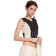 खेस ✥ Black and white panel sleeveless blouse ✥ 5