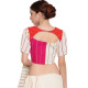 खेस ✥ Three panel blouse in white, pink and orange khesh ✥ 9