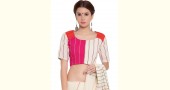 खेस ✥ Three panel blouse in white, pink and orange khesh ✥ 9