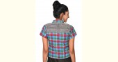 खेस ✥ Shirt style checkered blouse ✥ 14