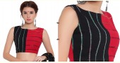 खेस ✥ Black and red panel sleeveless blouse ✥ 3