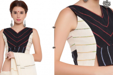 खेस ✥ Black and white panel sleeveless blouse ✥ 5