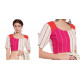 खेस ✥ Three panel blouse in white, pink and orange khesh ✥ 9