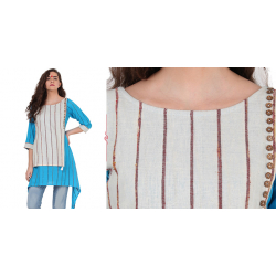 खेस ✥ Khesh blue & white tunic ✥ l