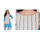 खेस ✥ Khesh blue & white tunic ✥ l