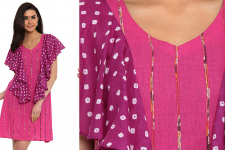 खेस ✥ Pink khesh with ruffel bandhani dress ✥ a