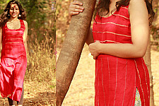खेस ✥ Red khesh long tunic ✥ j