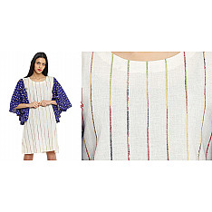 खेस ✥ White khesh bandhani sleeves ✥ d