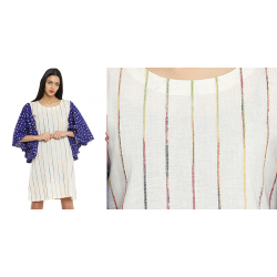 खेस ✥ White khesh bandhani sleeves ✥ d