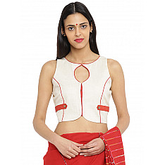 Bindi . बिंदी ⚫ Sleeveless Blouse with bindi patch details ⚫ 10