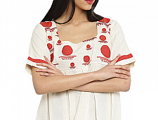 Bindi . बिंदी ⚫ Bindi embroidered yoke box pleat top ⚫ 4