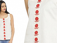 Bindi . बिंदी ⚫ Sleeveless top with bindi embroidered box pleat ⚫ 5