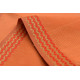 handloom maheshwari cotton silk saree - orange and beige color