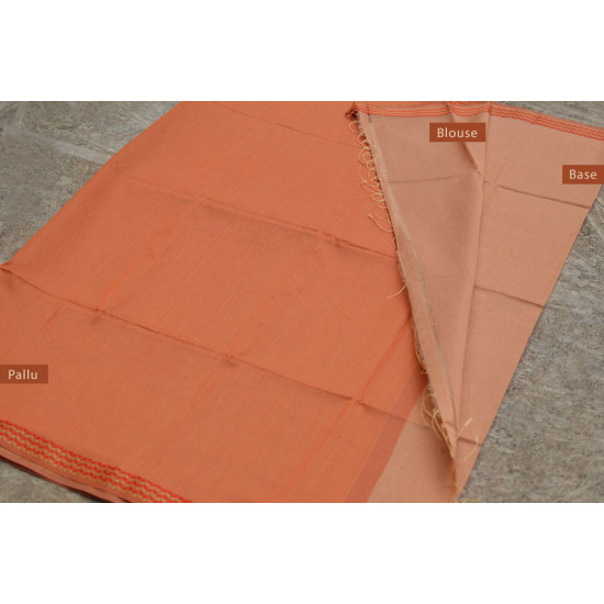 maheshwari handloom saree - orange 