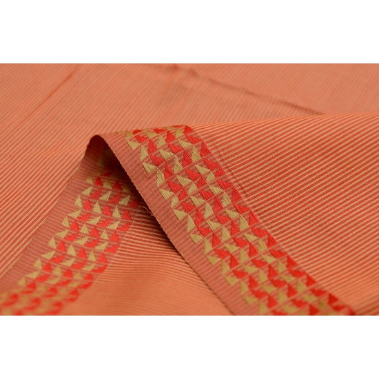 maheshwari handloom saree - orange 