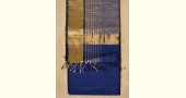 handwoven maheshwari silk blue saree