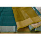 maheshwari saree teal blue color with zari pallu