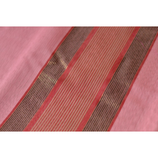 handloom maheshwari cotton silk saree - baby pink color