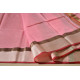 handloom maheshwari cotton silk saree - baby pink color