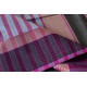 maheshwari cotton silk handloom saree - purple color with resham border