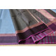 maheshwari cotton silk handloom saree - purple color with resham border