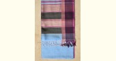 maheshwari cotton silk handloom saree - purple color with resham border