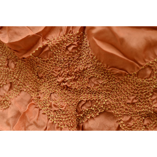 Twinkle Drops ♦ Habotai Silk . Natural Color Bandhani Stole ♦ 14