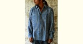 Sanganeri . Cotton Shirt ~ Blue line