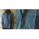 Sanganeri . Cotton Shirt ~ Blue line