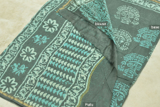 Chandni ✲ Handwoven Chanderi . Batik Saree ✲ 12