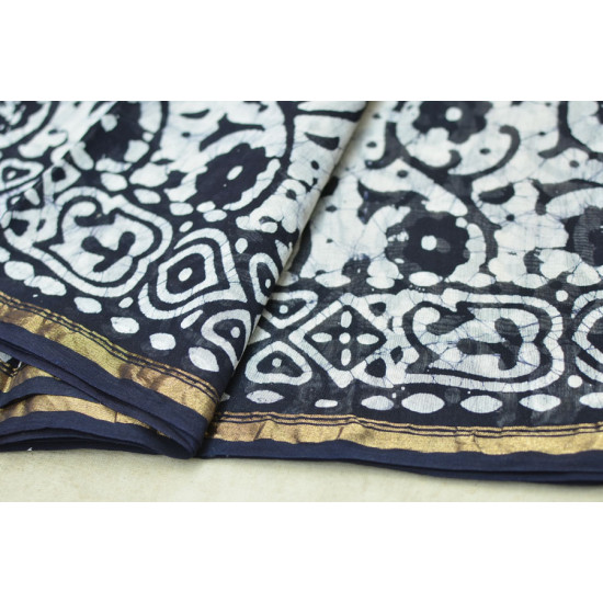 Chandni ✲ Handwoven Chanderi . Batik Saree ✲ 3