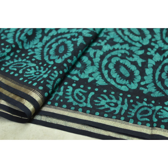 Chandni ✲ Handwoven Chanderi . Batik Saree ✲ 22