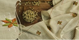 सूफियाना ~ Handloom Cotton . Embroidered dupatta { 9 }